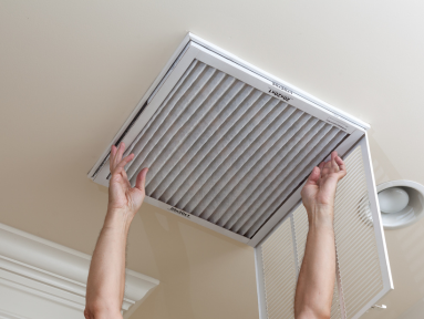 dusty ac filter